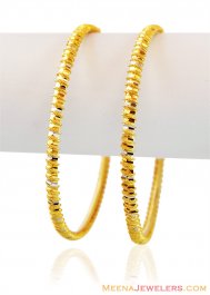 Designer 22K Two Tone Bangles (2Pc)