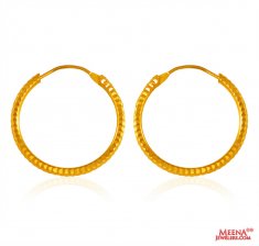 22 Kt Gold Hoop Earrings