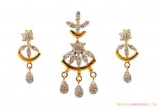 Fancy 18K Diamond Pendant Set ( Diamond Pendant Sets )