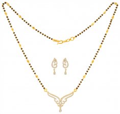 18KT Gold Diamond Mangalsutra Set ( Diamond MangalSutras )