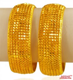 22Kt Gold Filigree Bangles (2 Pcs) 