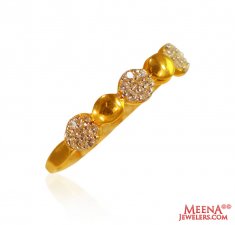 22Kt Gold CZ Ring ( Ladies Signity Rings )