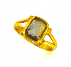 22k Gold Blue Saphire Ring  ( Ladies Rings with Precious Stones )
