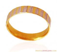 22K Gold Two Tone Band