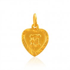 22k Gold Pendant with Initial (E)