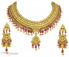 22Kt Gold Kundan Set