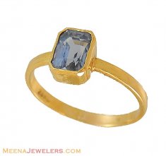 22k Gold Neelam Birthstone Ring