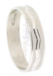 18 Kt White Gold Designer Wedding Band ( Wedding Bands )