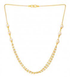 22K Gold Two Tone Chain ( 22Kt Gold Fancy Chains )