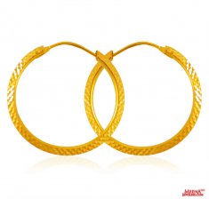 22k Gold Hoops 