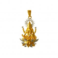 22 kt Gold Laxmi Pendant