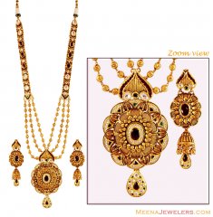 Gold Antique Bridal Necklace Set ( Bridal Necklace Sets )