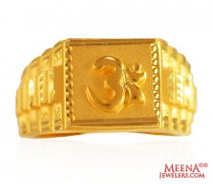 22 kt Gold Holy Om Ring ( Religious Rings )