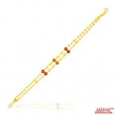 22Kt Gold Fancy  Meenakari Bracelet ( Ladies Bracelets )