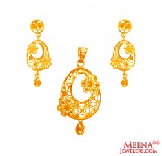 22Kt Gold Fancy Pendant Set