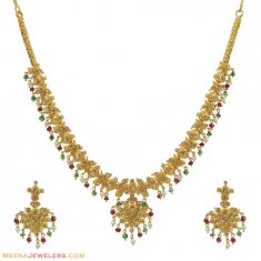 Gold Diamond Necklace Sets