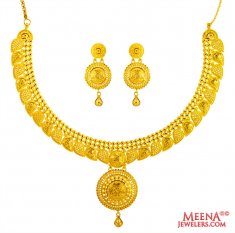 22K Gold Necklace Set ( 22 Kt Gold Sets )