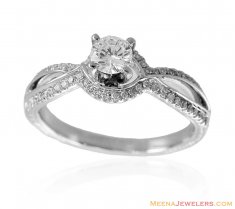 18K Gold Diamond Solitaire Ring