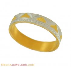 22kt Gold band (2 Tone) ( Wedding Bands )