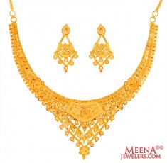 22 Karat Gold Necklace Set ( 22 Kt Gold Sets )