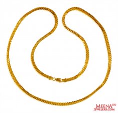 22K Gold Flat Fox Tail Chain