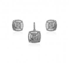 18k Gold Diamond Pendant Set  ( Diamond Pendant Sets )