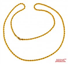 22 Kt Gold Fancy Chain (20 Inch) ( Plain Gold Chains )