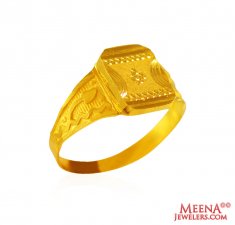 22k Gold Mens Thin Ring 