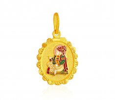 Swami Narayan Jee Gold Pendant