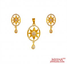 22k Gold Pendant Set  ( Fancy Pendant Set )