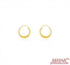 22Karat Gold Hoop Earrings for Kids