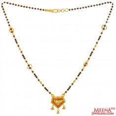 22K Gold Three Tone Mangalsutra