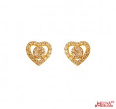 22k Gold CZ Earrings