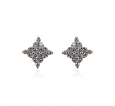 18K Gold Diamond Ladies Earrings