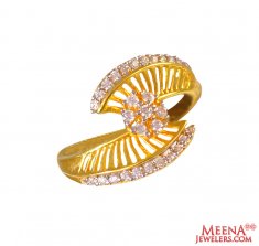 22Kt Gold and CZ Designer Ring
