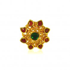 22K Gold Floral Ring