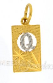 22Kt Initial Pendant (Q) ( Initial Pendants )