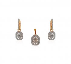 18Kt Yellow Gold Pendant Set  ( Diamond Pendant Sets )