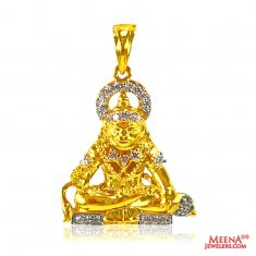 22 Kt Gold Hanuman Pendant