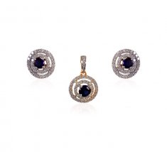 18kt Diamond Pendant Set