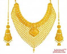 22Kt Gold Necklace Earring Set ( 22 Kt Gold Sets )