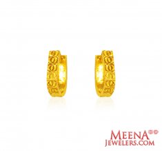 22K ZigZag ClipOn Earrings