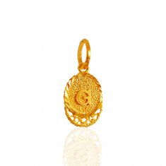 22K Gold Pendant with Initial(G)