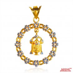 22kt Two Tone Balaji Pendant