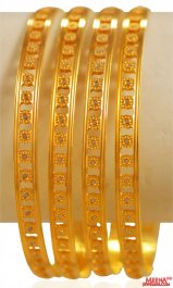 22K Gold  Bangles (4 Pcs) ( Set of Bangles )