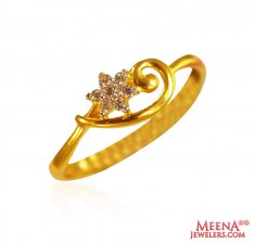 22Kt Gold CZ Ring