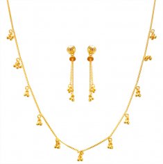 22K Gold Necklace Set  ( Light Sets )