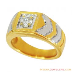 18Kt Two Tone Fancy Diamond Ring ( Diamond Rings )