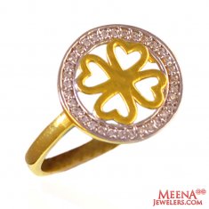 22Kt Gold and CZ Fancy Ring