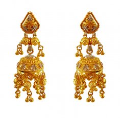 22k Long Jumki Earrings ( Long Earrings )